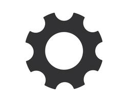 Sleek, minimalist illustration of a gear. Represents technology, settings, engineering, or teamwork. Ideal for web design, icons, and presentations. vector