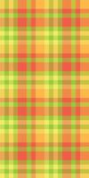Vibrant summer plaid pattern in sunny orange, lime green, and golden yellow. Perfect for textile design, website backgrounds, or cheerful branding. vector