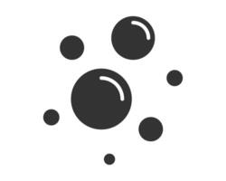 Minimalist graphic featuring a cluster of dark circles suggesting bubbles, cleanliness, or molecular structures. Versatile for science, hygiene, or abstract concepts. Isolated. vector