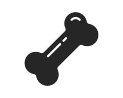 A simple, bold icon of a bone, perfect for veterinary, pet care, or nutrition related projects. Symbolizes loyalty, reward, and simple pleasures. Versatile for apps or websites. vector