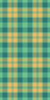 Vibrant teal and orange plaid pattern. Perfect for textile design, fashion, website backgrounds, or any project needing a cheerful, modern texture. vector