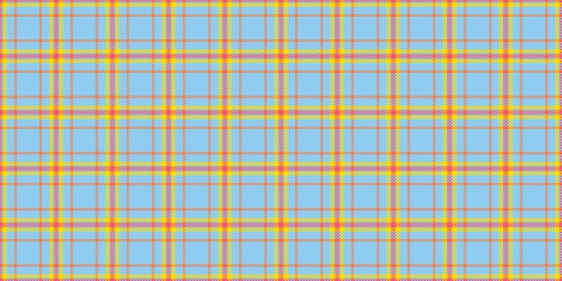 Vibrant pastel plaid pattern in cheerful yellow, coral, and sky blue. Perfect for textile design, website backgrounds, or playful branding. This seamless texture evokes feelings of joy and summer.