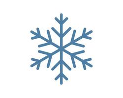 Simple, elegant blue snowflake icon. Perfect for winter themes, holiday designs, weather apps, or as a minimalist graphic element. vector