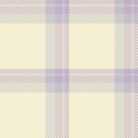 Elegant pastel plaid pattern. Soft lavender and cream hues create a calming, sophisticated design ideal for textiles, stationery, or website backgrounds. vector