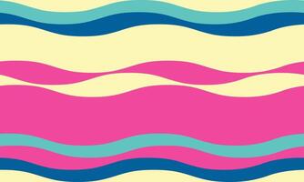 Vibrant, playful wave pattern in pink, teal, and blue. Perfect for backgrounds, textiles, or branding. Evokes feelings of summer, energy, and fluidity. vector