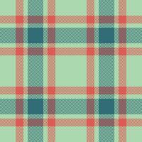 Vibrant pastel plaid pattern in teal, coral, and peach. Perfect for textile design, backgrounds, or website elements. This seamless texture evokes a feeling of freshness and spring. vector