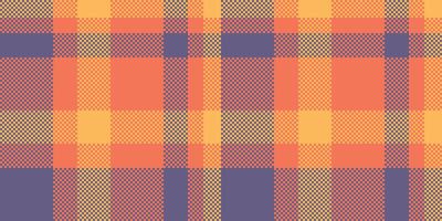 Warm plaid pattern with woven texture in harmonious colors. Classic design, perfect for backgrounds, textiles, or graphic overlays adding a cozy feel. vector