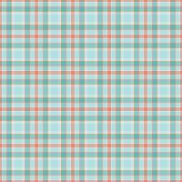Classic plaid pattern with a light, airy feel. Soft turquoise coral create a charming, versatile design. Ideal for backgrounds, textiles, or digital art projects. vector