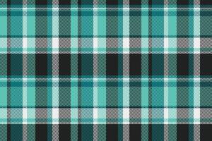 Pillow texture plaid, event seamless pattern fabric. Continuity check background tartan textile in black and teal colors. vector