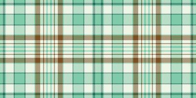 Seamless mint green and brown plaid pattern. Perfect for textile design, website backgrounds, or crafting projects. This cheerful, fresh design evokes feelings of spring and tranquility. vector