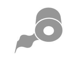 Abstract minimalist graphic of a paper roll, perfect for representing concepts of unwinding, renewal, or continuous processes. vector