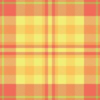 Vibrant pastel plaid pattern in yellow and orange hues. Perfect for textile design, website backgrounds, or creating cheerful, summery branding. vector