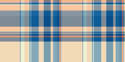 Elegant pastel plaid pattern in soft blues, peaches, and creams. Perfect for textile design, website backgrounds, or creating a calming, sophisticated aesthetic. vector