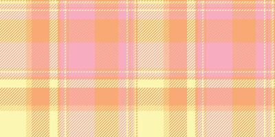 Pastel pink and peach plaid pattern. Soft, gentle texture perfect for backgrounds, textiles, or website designs. Evokes feelings of warmth, comfort, and spring. vector