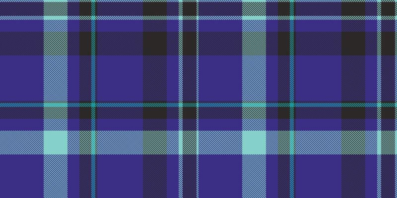 Vibrant purple, teal, and black plaid pattern. Perfect for textile design, fashion, or website backgrounds.