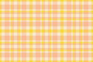 Pastel peach and yellow plaid pattern. Perfect for backgrounds, textiles, or website designs. This cheerful, minimalist design evokes feelings of warmth and optimism. vector