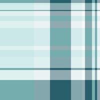 Softness background textile check, length texture plaid . Diverse tartan pattern seamless fabric in light and cyan colors. vector