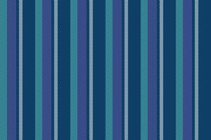 Heritage pattern seamless fabric, diwali vertical textile texture. Ethnic background stripe lines in cyan and indigo colors. vector