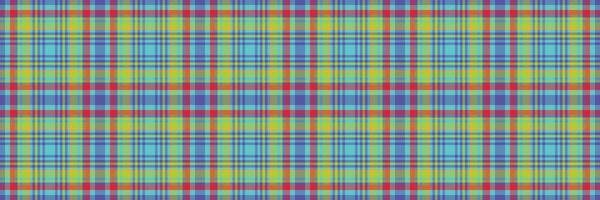Vibrant, colorful plaid pattern. Ideal for textile design, web backgrounds, or fashion projects. This cheerful, bright texture evokes feelings of happiness and energy. vector