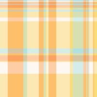 Faded tartan textile, layout pattern check background. Nobility texture seamless plaid fabric in light and orange colors. vector