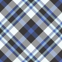 Stylish blue and white plaid pattern. Perfect for textile design, apparel, or website backgrounds. vector