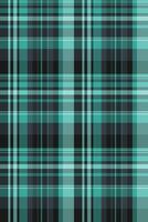 Marketing texture check, inspiration seamless background textile. 60s plaid fabric tartan pattern in teal and dark colors. vector