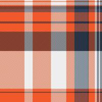 Vibrant orange, white, and navy plaid pattern. Perfect for textile design, fashion, autumnal themes, or adding a stylish texture to any project. vector