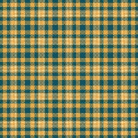 Vibrant mustard yellow and teal plaid pattern. Perfect for textile design, website backgrounds, or autumnal themed projects. This classic check design evokes feelings of warmth and comfort. vector
