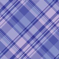 Graceful check texture pattern, christmas plaid textile. Punk background fabric tartan seamless in indigo and blue colors. vector