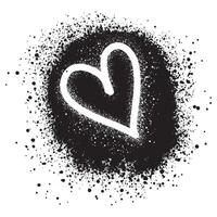 Heart symbol graffiti in different style isolated on White background. EPS 10 vector