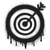 Target and arrow icon in graffiti style for business and advertising. EPS 10 vector