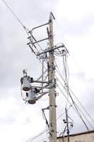 The Electrical Pole with Sky Background photo