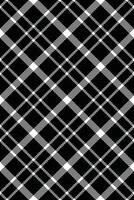 Sleek black and white plaid pattern. Perfect for fashion, textile, or web design projects. The graphic design is sharp and modern, conveying a sense of sophistication and timeless style. vector