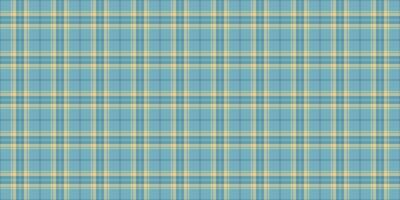 Expensive texture textile, scrapbook check background pattern. Bandanna seamless tartan plaid fabric in cyan and amber colors. vector