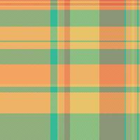 String textile tartan pattern, cloth texture fabric check. Garment seamless plaid background in sandy brown and teal colors. vector