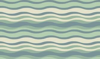 Serene wavy stripes in calming pastel greens and blues. Perfect for backgrounds, website design, textiles, or packaging. This abstract, seamless pattern evokes feelings of peace and tranquility. vector