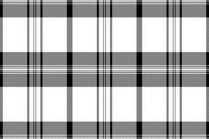 Elegant black and white plaid pattern. Versatile design ideal for fashion, textiles, and website backgrounds. Clean, crisp lines create a sophisticated, timeless aesthetic. vector