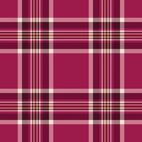 List seamless fabric textile, antique plaid tartan. Identity texture check background pattern in red and pink colors. vector