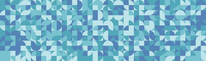 Abstract geometric teal and blue pattern. Modern, stylish design with repeating shapes perfect for website backgrounds, presentations, or textile prints. vector