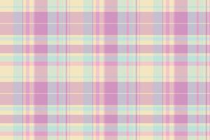 Pretty fabric texture check, 1960s tartan seamless plaid. Website background pattern textile in light and purple colors. vector