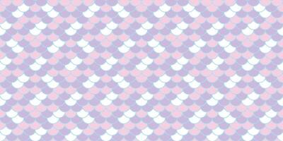 Pastel mermaid scales pattern. Seamless design with soft pink, lilac, and white hues. Perfect for backgrounds, textiles, and feminine branding. Evokes dreams, fantasy, and tranquility. vector