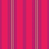 Lraft pattern textile seamless, row texture vertical. Tictorian background lines stripe fabric in red and pink colors. vector
