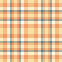 Material seamless texture pattern, fire tartan background. Softness check fabric textile plaid in orange and pastel colors. vector
