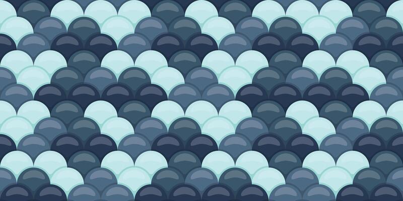 Abstract seamless pattern with overlapping scales in cool blue tones. Elegant, textured design evokes water, serenity, and nature. Ideal for backgrounds, textiles, or digital projects.