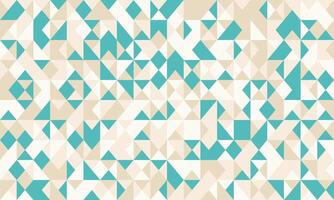 Abstract geometric pattern with teal and beige triangles and squares. Modern, seamless design ideal for backgrounds, website banners, textiles, and more. vector