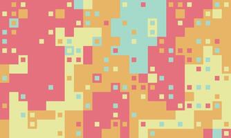 Abstract pastel square mosaic pattern. Ideal for website backgrounds, playful designs, and modern presentations. Evokes feelings of joy, creativity, and digital innovation. vector
