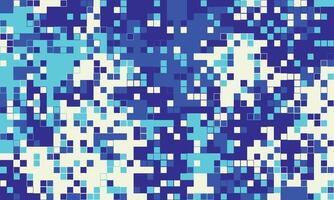 Abstract pixel art background. Vibrant blue, white, and purple squares create a dynamic, modern design perfect for tech, websites, or presentations. vector