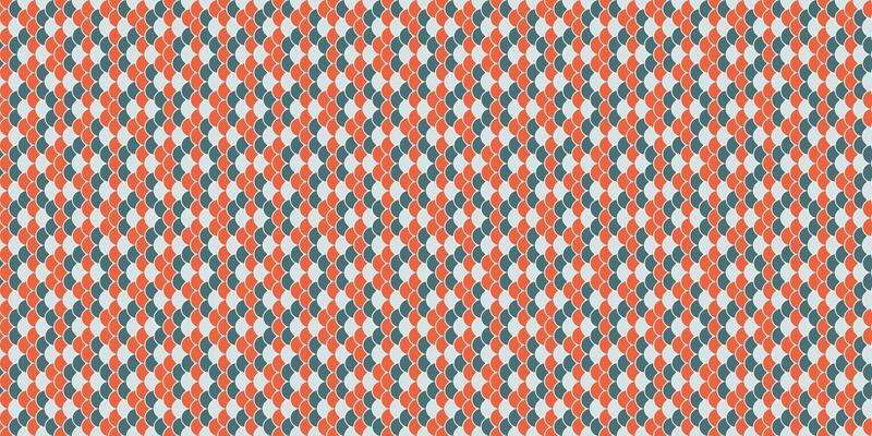 Vibrant geometric pattern featuring a repeating diamond design in coral, teal, and white. Ideal for textile prints, website backgrounds, or packaging design.