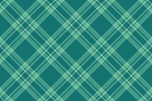 Seamless teal and mint green diagonal plaid pattern. Perfect for textile design, web backgrounds, or crafting projects. This calming, geometric design evokes feelings of freshness and tranquility. vector
