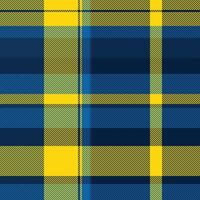 Ragged fabric seamless texture, furry plaid pattern check. Coat textile background tartan in cyan and dark colors. vector
